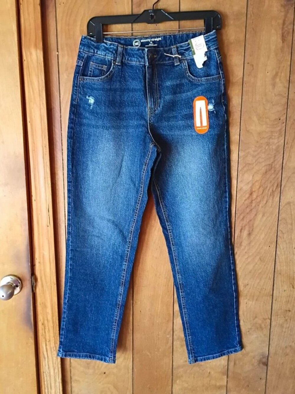 Wonder Nation Girls Size 16 Straight Leg Jeans Blue Distressed Denim NWT